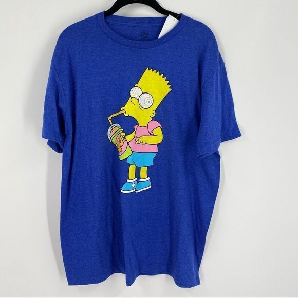 The Simpsons Men’s Crew Neck Short Sleeve Printed Teeshirt size L Blue - Picture 1 of 3